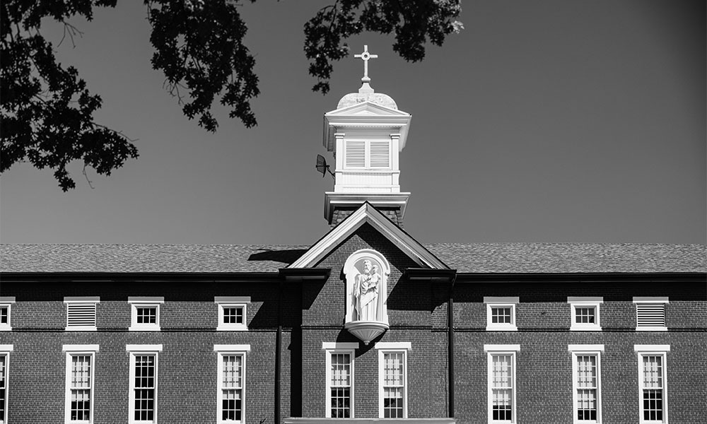 grayscale image of the front of the St. Joseph Children Home