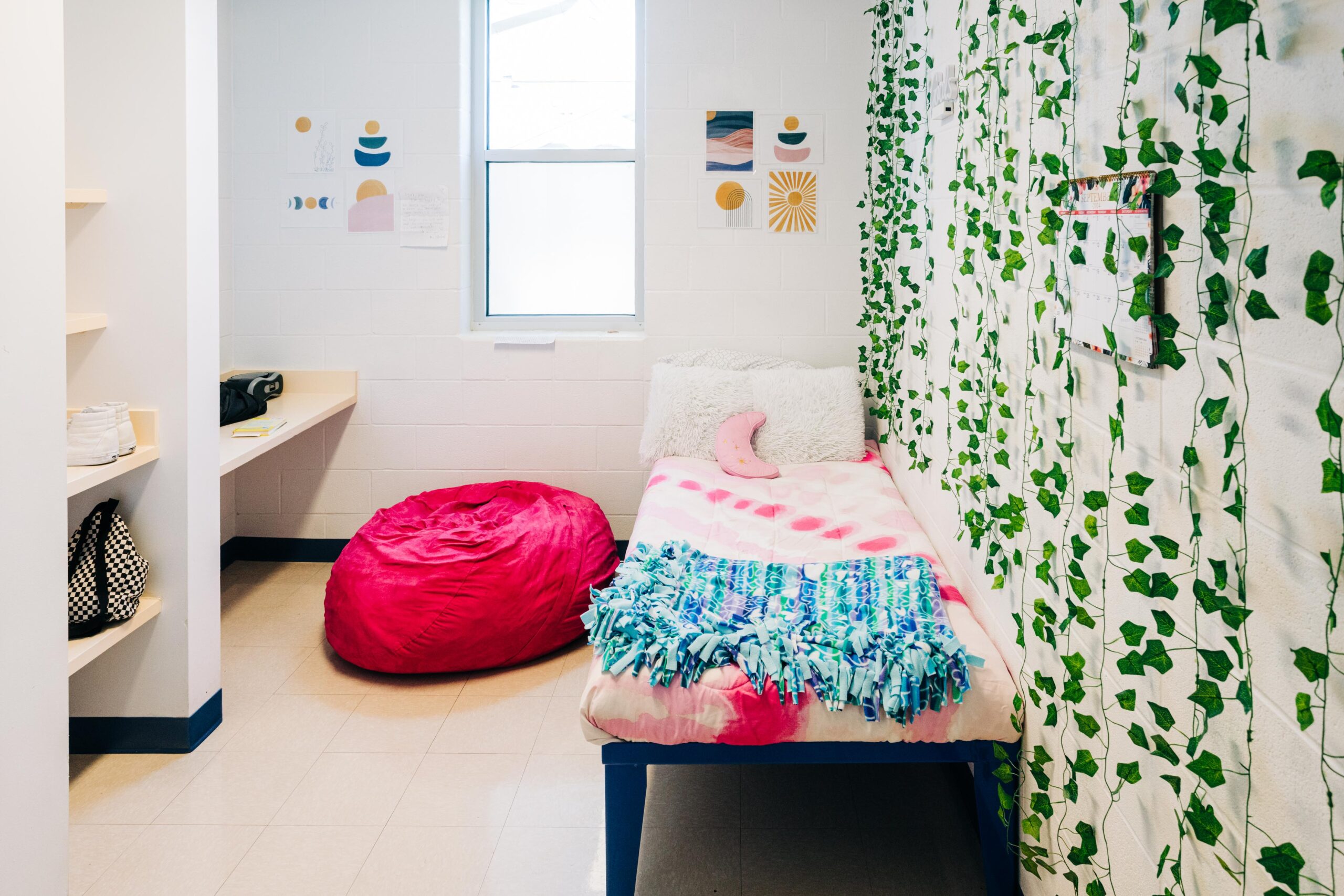 Inside of a bedroom at the St. Joseph Children's Home residential cottages