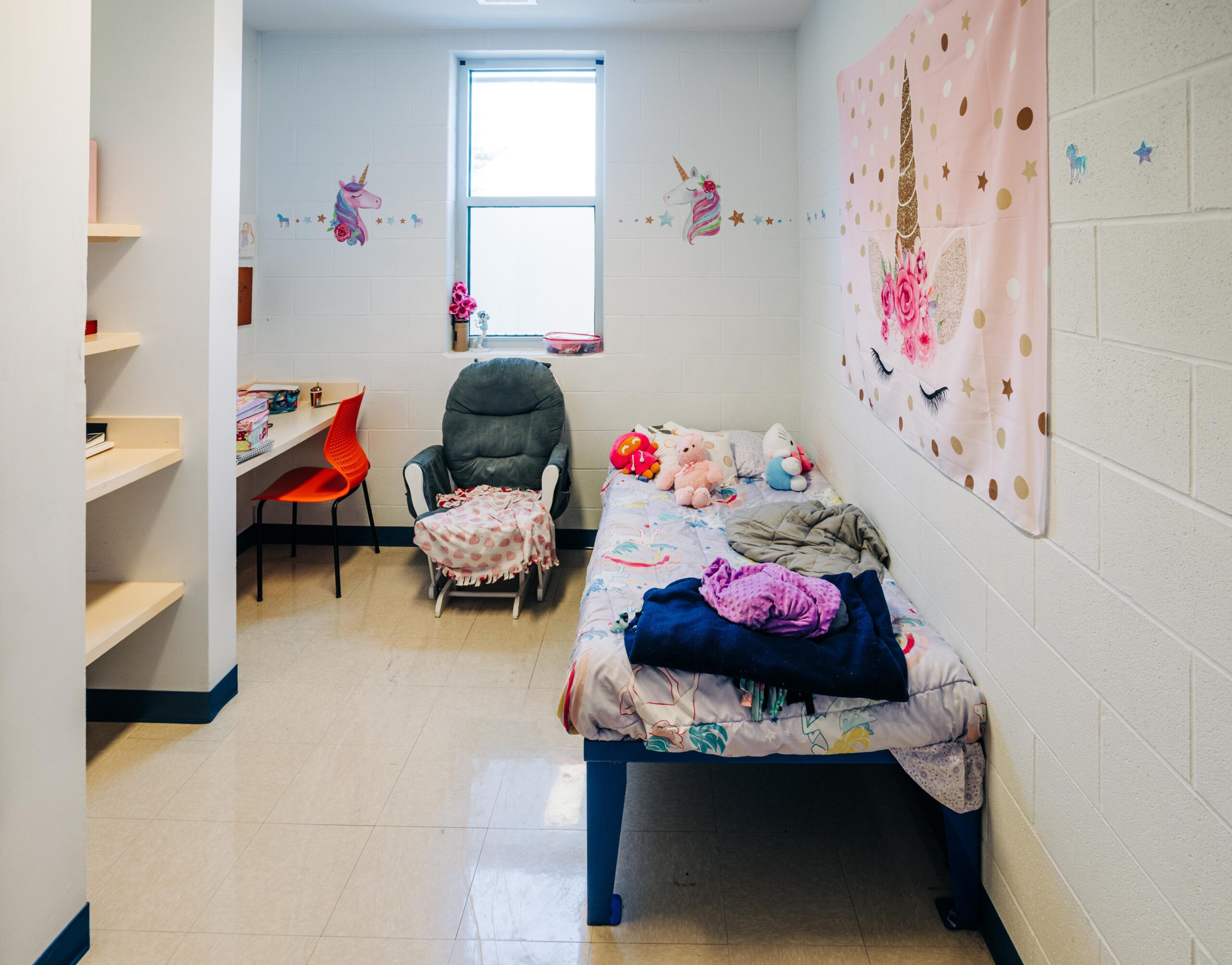 Inside of a bedroom at the St. Joseph Children's Home residential cottages